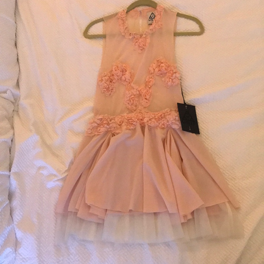 Unif Pink Tea Dress Brand New With Tags